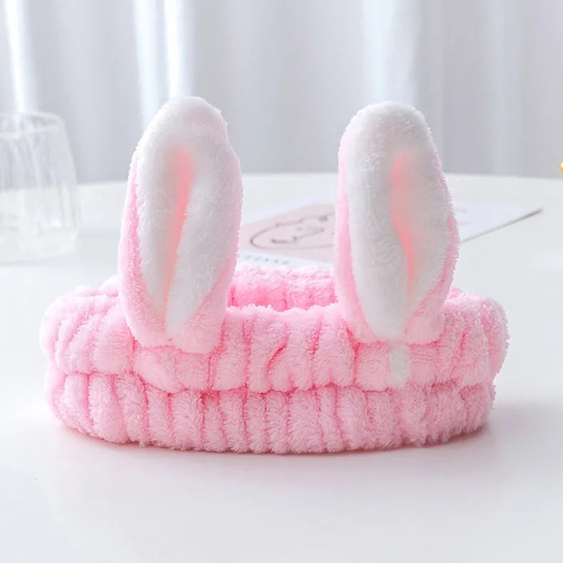 BunnyBand — Fluffy Bunny Ear Spa Headband / Keep Your Hair Back, Skincare On, Cuteness Turned Up!
