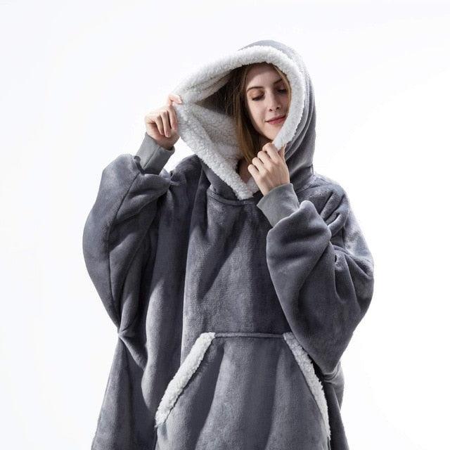 Oversized Flannel Sweatshirt