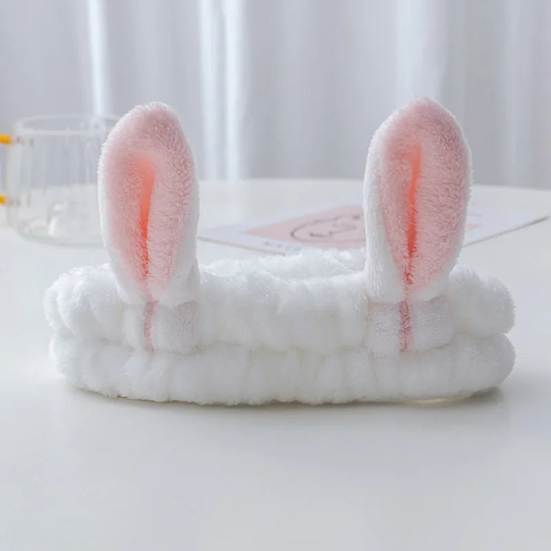 BunnyBand — Fluffy Bunny Ear Spa Headband / Keep Your Hair Back, Skincare On, Cuteness Turned Up!