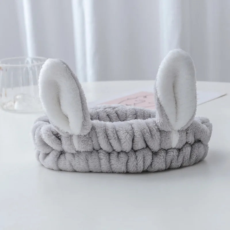 BunnyBand — Fluffy Bunny Ear Spa Headband / Keep Your Hair Back, Skincare On, Cuteness Turned Up!