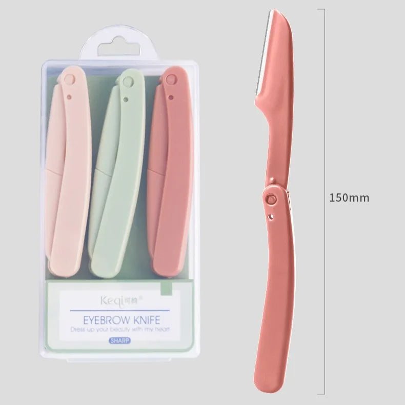 BrowGlide™ — Foldable Eyebrow & Facial Hair Trimmer, 3-Pack / Precision Shaping, Smooth Skin, Salon-Ready Brows at Home!