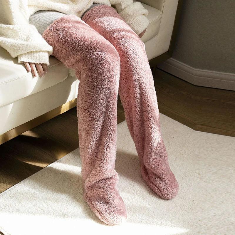 Ultra-Soft Fuzzy Slipper Socks — Long, Plush Comfort for Feet and Legs