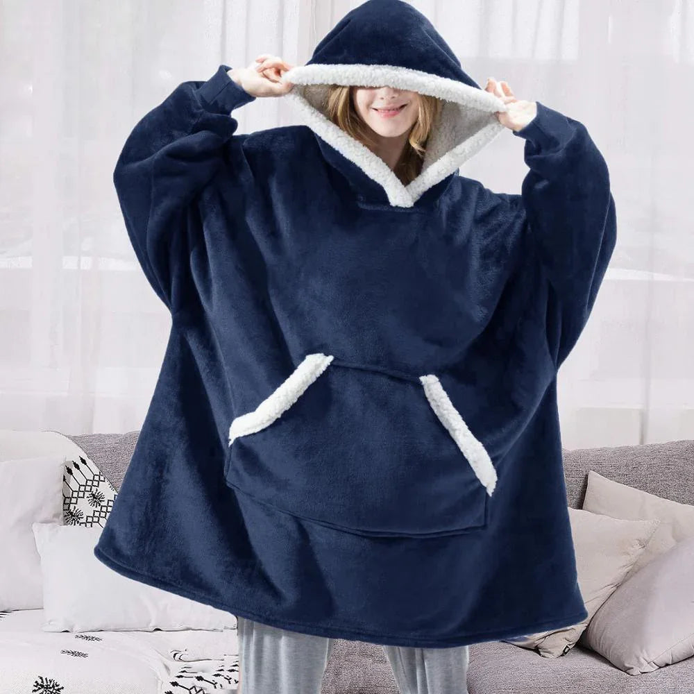 Oversized Flannel Sweatshirt